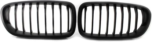 Vista 3 de Zhisheng - Parrilla delantera para riñón BMW, color negro mate, línea de listón, compatible con BMW F10 F11 5 Series M5 4D Sedan / 5D Touring
