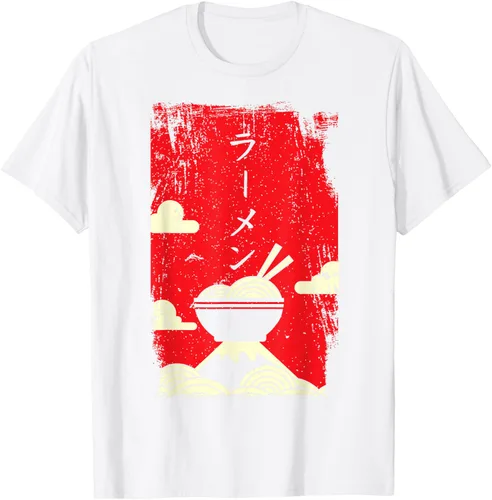 Vista 72 de Ramen Noodles Camiseta de arte japonés, Negro