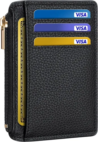 Vista 22 de Tipmile Cartera para tarjetas de crédito para mujer, pequeña funda delgada Muerciélagos