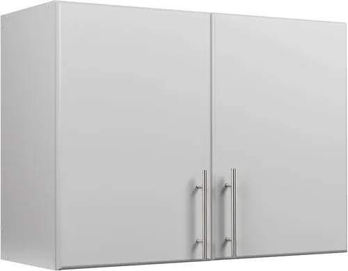 Vista 12 de Prepac Elite - Armario de pared de 54 pulgadas, armario de almacenamiento gris claro con 2 estantes ajustables, almacenamiento para despensa, cocina