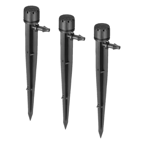 Vista 4 de uxcell Gotero de pulverización ajustable Sistema de riego de riego de 180 grados 25Pcs