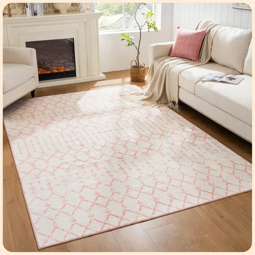 Vista 210 de Istana Alfombra larga antideslizante de 2.5 x 8 para el hogar, para pasillo y cocina, lavable, sedosa y suave al tacto, elegante, color azul y marfil