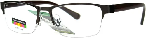 Vista 2 de Gafas de lectura progresivas con borde de metal para hombre