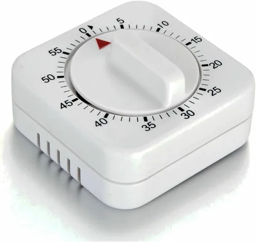 Vista 7 de Temporizador de cocina mecánico cuadrado de 60 minutos, temporizador de cocción visual fácil de usar con imán fuerte y alarma fuerte, temporizador