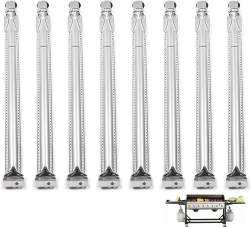 Vista 10 de Quemadores de parrilla de 17 pulgadas de repuesto para miembros Mark GR2039201-MM-00 para barbacoa, quemador de tubo de parrilla de gas de acero