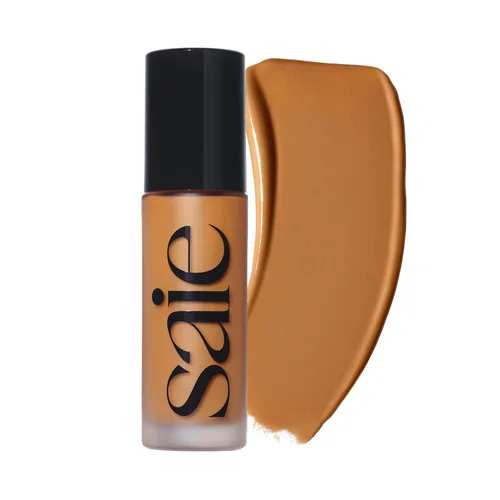 Vista 16 de Saie Glowy Super Skin Tint Base Líquida - Base Sin Peso + Luminosa con Cobertura Media Ligera - Maquillaje Facial Hidratante + Suero para el Cuidado