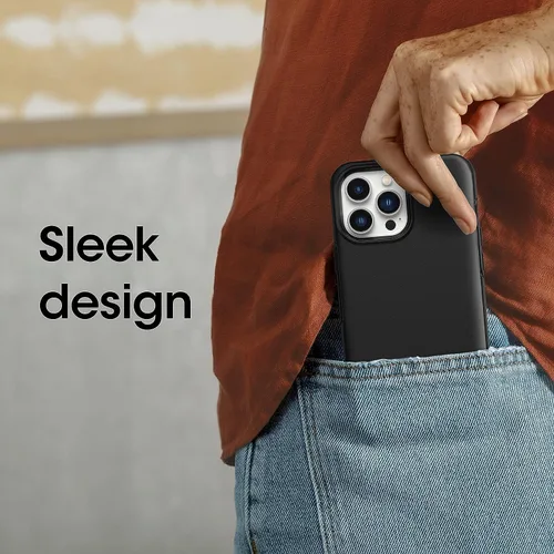 Vista 8 de OtterBox Symmetry Series+ - Funda con MagSafe para iPhone 13 Pro Max y iPhone 12 Pro Max (solamente), embalaje no minorista, color negro