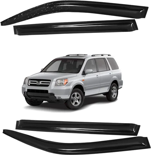Vista 130 de Viseras para ventanas para Mazda 3 Sedán 4 puertas 2004 2005 2006 2007 2008 2009 estilo JDM Mugen, deflector de viento, protector solar y de lluvia