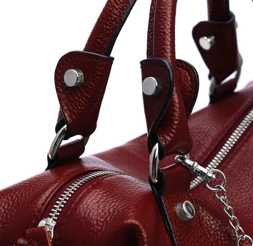 Vista 6 de Heshe - Bolsa de hombro de piel para mujer, con asa superior, bolsa cruzada