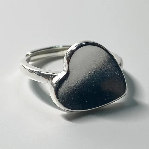 Vista 6 de Anillos de banda ancha de plata de ley 925 vintage hechos a mano para mujeres/hombres, anillo ajustable para el pulgar