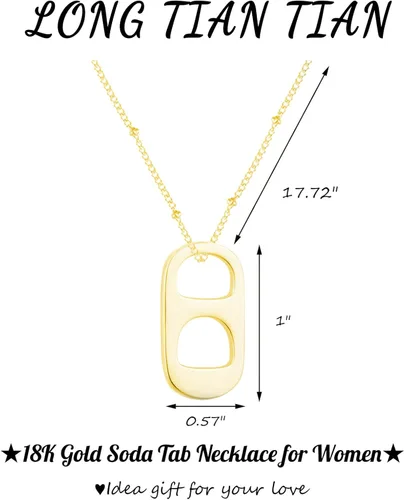 Vista 6 de Long tiantian Soda Cap Tab Collar para mujer, moda Sarah para niñas, tapas de lata de soda, joyería