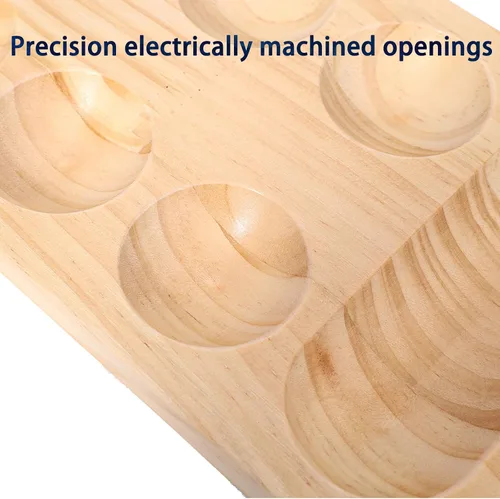 Vista 4 de Juego de mesa de madera Mancala, juego de Mancala de tamaño grande con instrucciones, juego de mesa portátil para viajes para niños y adultos