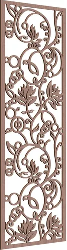 Vista 81 de Caspian Paneles de pared de madera con calado decorativo perforado, 9 3/8 pulgadas de ancho x 24 3/8 pulgadas de alto x 1/4 de alto, cereza