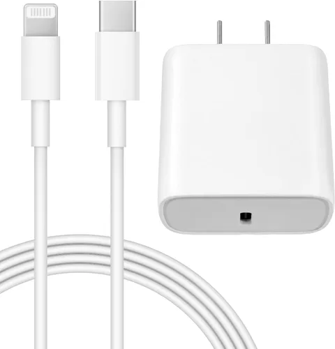 Vista 9 de Cargador de pared USB C de 20 W PD para iPhone 14 13 12 de carga rápida con cable de carga rápida de 1.8 m para iPhone 14/14 Pro/14 Pro Max/14 Azul