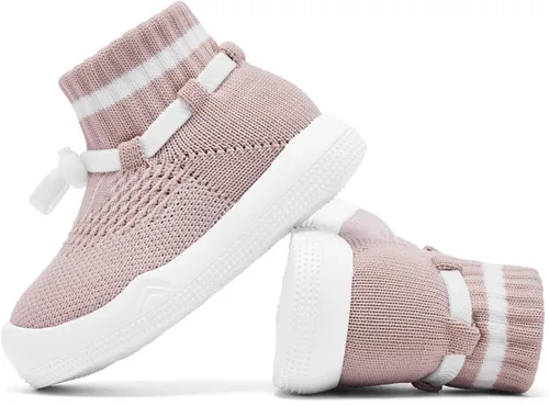 Vista 5 de Fahrerliebe Zapatos de bebé para niños y niñas, antideslizantes, ligeros, para primeros pasos, suela de memoria suave, zapatos para niños pequeños