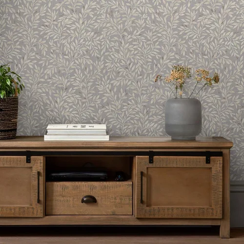 Vista 2 de NEXT Papel pintado gris Ditsy Leaf