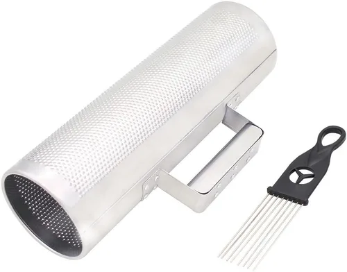 Vista 10 de Metal Guiro Instrumentos Musicales de Percusión de Mano de Acero Inoxidable con Raspador 8" 3