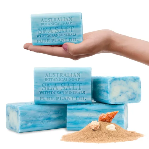 Vista 31 de Australian Botanical Soap Barra de jabón de lujo triple molida de coco con aceite de lima de 6.6 onzas, enriquecida con manteca de karité, cáscaras