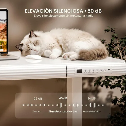 Vista 8 de FLEXISPOT Comhar - Escritorio de pie eléctrico de cristal puro con cajones, escritorio y puertos de carga USB, escritorio ergonómico de altura