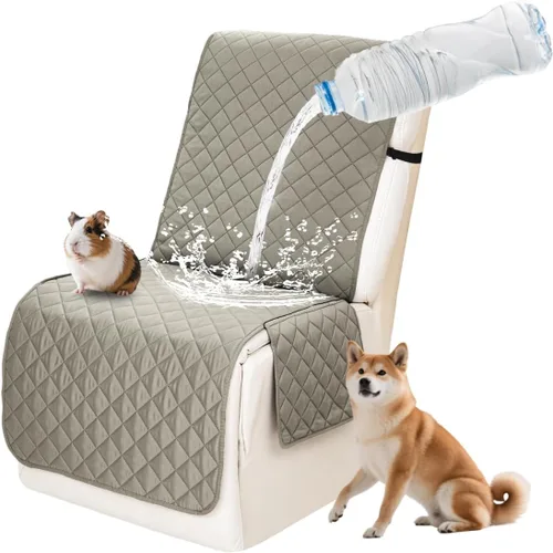 Vista 89 de Fundas impermeables para sofá reclinable seccional en forma de L, 7 piezas, antideslizantes, lavables, juego de fundas reclinables para mascotas