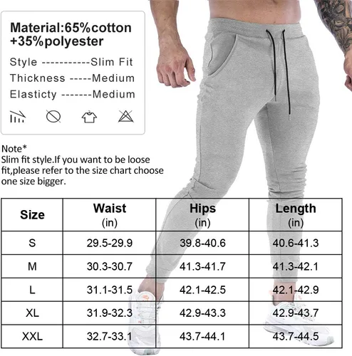 Vista 6 de Wangdo Pantalones deportivos ajustados para hombre, pantalones deportivos cónicos para entrenamiento, pantalones deportivos casuales para correr