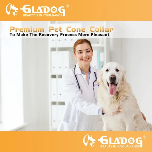 Vista 5 de Collar de cono suave para perro, 2 piezas (para tamaño exacto) cono de plástico flexible para perros después de la cirugía, collar de recuperación