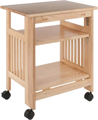 Vista 13 de Winsome Mission 81628 - Soporte de madera para impresora móvil (2 estantes, color marrón)