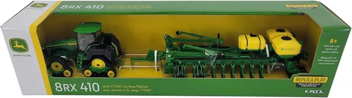 Vista 2 de John Deere 1/64 8RX 410 con sembradora de 24 hileras 1775NT juguete - LP82766