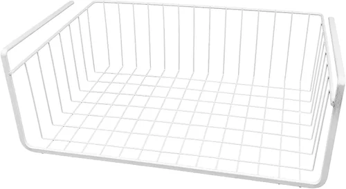 Vista 7 de Cesta Southern Homewares para organizar, para debajo de la estantería, de alambre blanco, Blanco