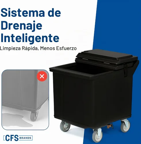 Vista 6 de Carlisle - Cateraide - Móvil para hielo, para bebidas, portable, para expositor., Negro, 1