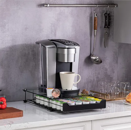 Vista 7 de Soporte para taza K para mostrador, almacenamiento de 42 cápsulas