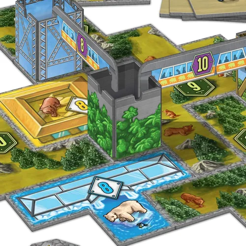 Vista 4 de Barenpark Bad News Bears - Expansión del juego de mesa Juego de estrategia Divertido juego de rompecabezas con temática de animales de zoológico