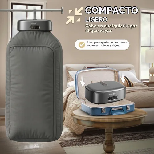 Vista 4 de MOJOCO Secadora de ropa portátil – Mini-secadora compacta para apartamentos, casas rodantes, viajes, pequeña máquina silenciosa de secado rápido