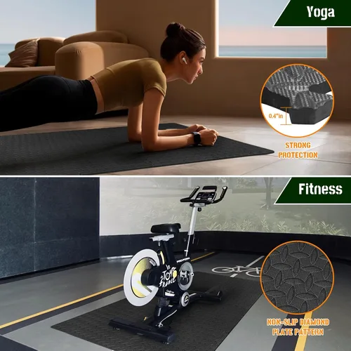 Vista 6 de GWT Baldosas para Suelo de Gimnasio en Casa, Alfombrilla de Ejercicio de Rompecabezas Entrelazadas de EVA para Equipo de Entrenamiento, Protección
