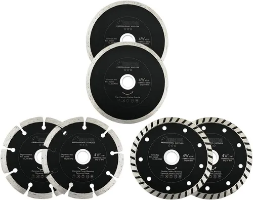 Vista 11 de SHDIATOOL Kit de discos de corte de hojas de sierra de diamante de 4 pulgadas para rueda de corte segmentada de azulejos de porcelana 7/8 "o 5/8
