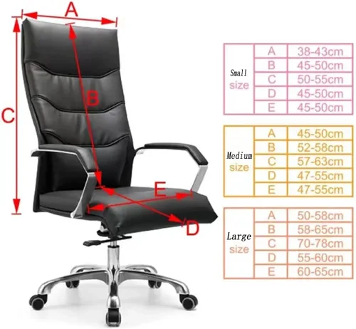 Vista 6 de Fundas de tela elástica de poliéster para silla de oficina, funda moderna de elastano para silla de computadora, fácil de lavar, extraíble, respaldo