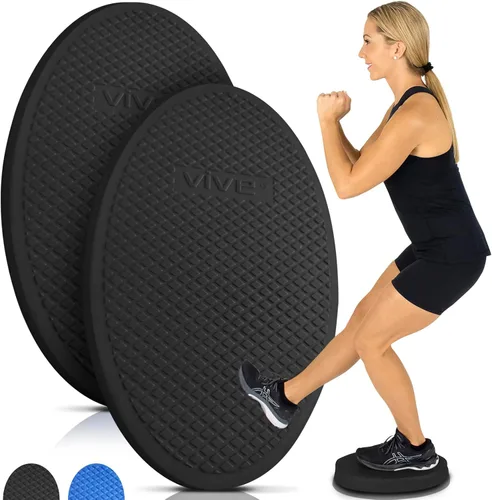 Vista 11 de Vive Almohadilla de equilibrio ovalada, cojín tambaleante para equipos de terapia física y rehabilitación, espuma suave para entrenamiento, yoga