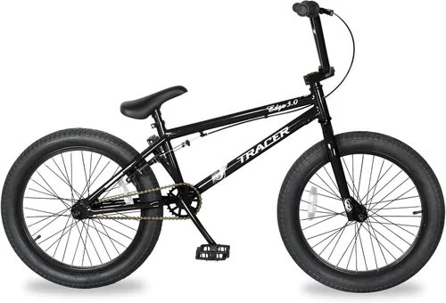Vista 14 de Tracer Edge Freestyle - Bicicleta BMX para hombre y mujer, para principiantes y avanzados, marco de acero para adultos, ruedas de 20 pulgadas