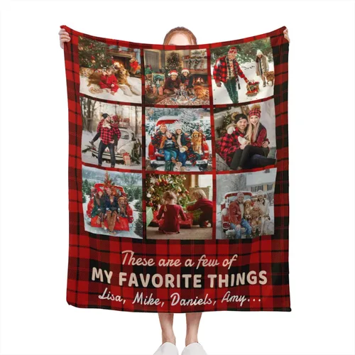 Vista 16 de Manta personalizada con texto de fotos, manta personalizada con mis propias fotos, manta conmemorativa personalizada para madres para mamá, papá