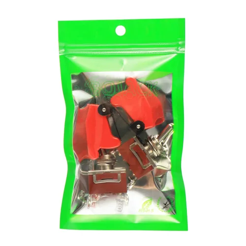 Vista 7 de BOJACK Interruptor de palanca basculante de 20 A, 12 V CC/120 VCA, 2 pines de encendido/apagado SPST con cubierta de seguridad roja para automóvil