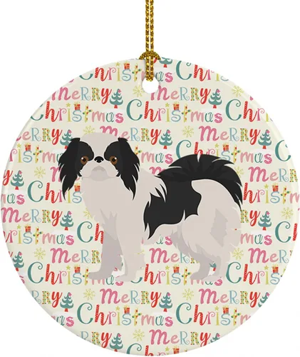 Vista 74 de Caroline's Treasures Abyssinian Sand Terrier - Adorno de cerámica para colgar en el árbol de Navidad, para el hogar, Navidad, fiestas, regalo, 3