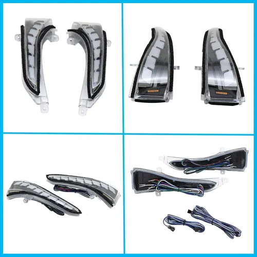 Vista 5 de Espejos de vista lateral Indicador de luz intermitente secuencial dinámico LED luz de señal de giro para Infiniti Q50 Q60 Q70 QX30 QX50 QX60 QX70
