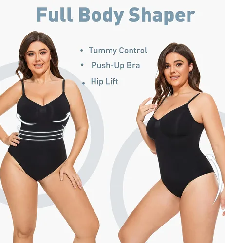 Vista 2 de Wizshapor Body moldeador de cuerpo completo para mujer, con control de abdomen, sin costuras