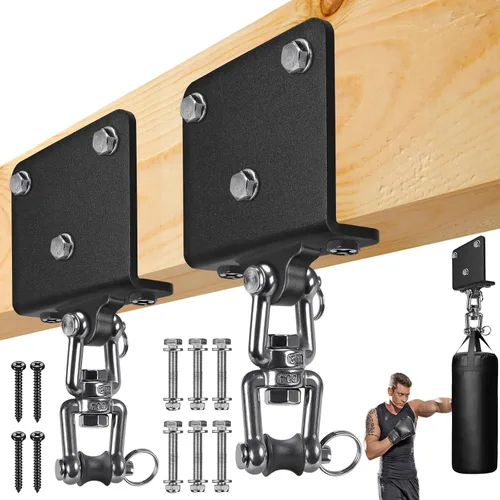 Vista 10 de Kipika Soporte de pared para bolsa pesada, soporte de bolsa de boxeo resistente para entrenamiento en interiores, gimnasio en casa, soporte