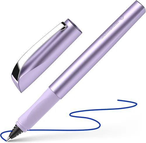 Vista 12 de Schneider 168623 Pluma estilográfica Ceod Shiny (usuarios diestros y zurdos, punta media, incluye cartucho de tinta azul rey) azul