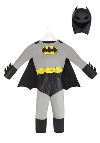 Vista 5 de Disfraz de Batman Gris y Negro para Niños Pequeños Multicolor