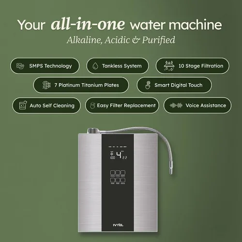 Vista 5 de Máquina de agua alcalina IVYEL PL fabricada en Corea, ionizador de agua, produce agua alcalina pH 8.5-10.0/agua ácida/agua de hidrógeno/filtro
