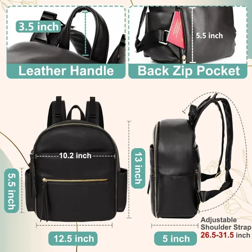Vista 3 de Mini mochila para pañales, bolsas organizadoras de bolsas de pañales Momin, bolsa de pañales pequeña, mini bolsa de pañales, organizadores de bolsas