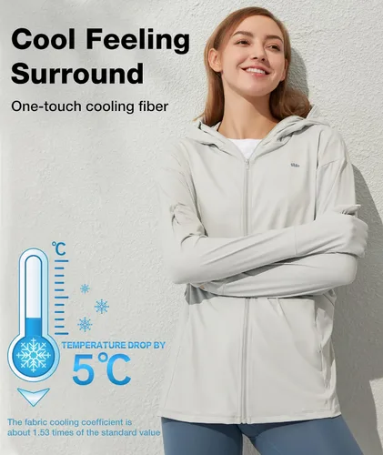 Vista 3 de BENEUNDER Women's UPF 50+ Jacket with Comprehensive Sun Protection and Cooling Technology