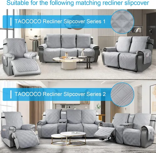 Vista 4 de TAOCOCO Hebillas antideslizantes para funda reclinable (3 piezas, negro)